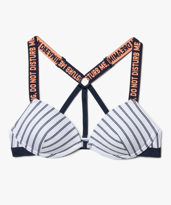 Soutien gorge fille a fermeture devant avec du coton bio