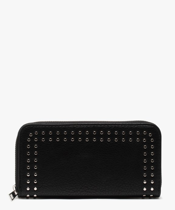 Portefeuille femme grand format avec clous métalliques vue1 - GEMO (ACCESS) - GEMO