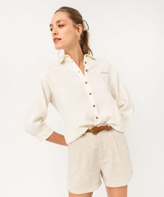Chemise ample en gaze de coton femme - LuluCastagnette vue2 - LULUCASTAGNETTE - GEMO