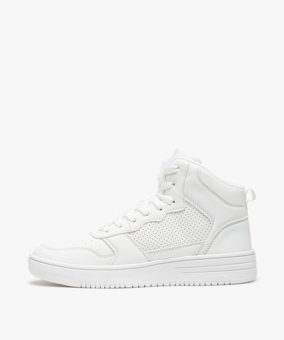 Baskets garçon mid-cut unies à lacets – Kappa Falcon vue3 - KAPPA - GEMO