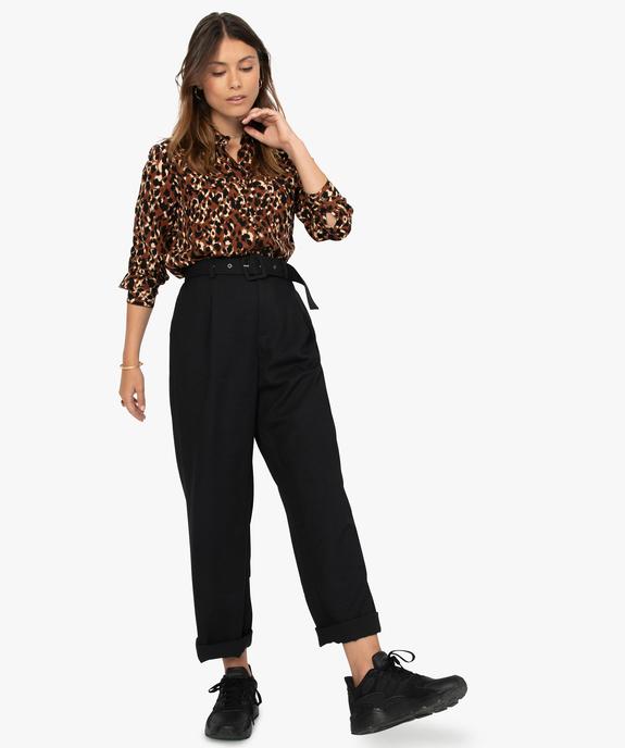 Chemise femme fluide à imprimé léopard vue5 - GEMO(FEMME PAP) - GEMO