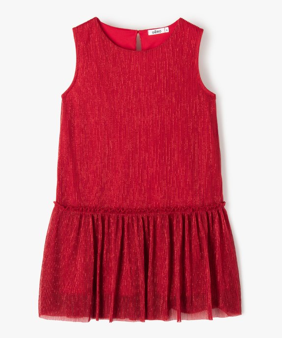 Robe fille scintillante avec volant dans le bas vue1 - GEMO (ENFANT) - GEMO