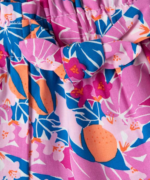 Short bébé fille imprimé à taille élastique vue2 - GEMO 4G BEBE - GEMO