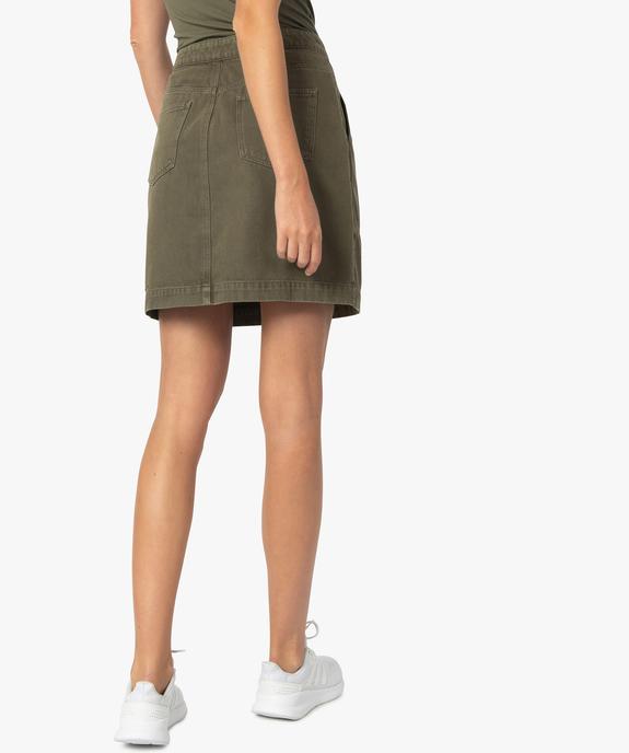 Jupe femme avec grandes poches plaquées vue3 - GEMO(FEMME PAP) - GEMO