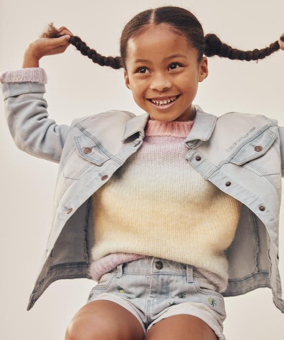 Pull fille à col rond en grosse maille vue6 - GEMO (ENFANT) - GEMO