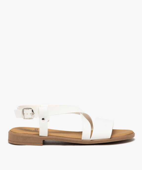 Sandales femme unies à brides style casual   vue1 - GEMO (CASUAL) - GEMO