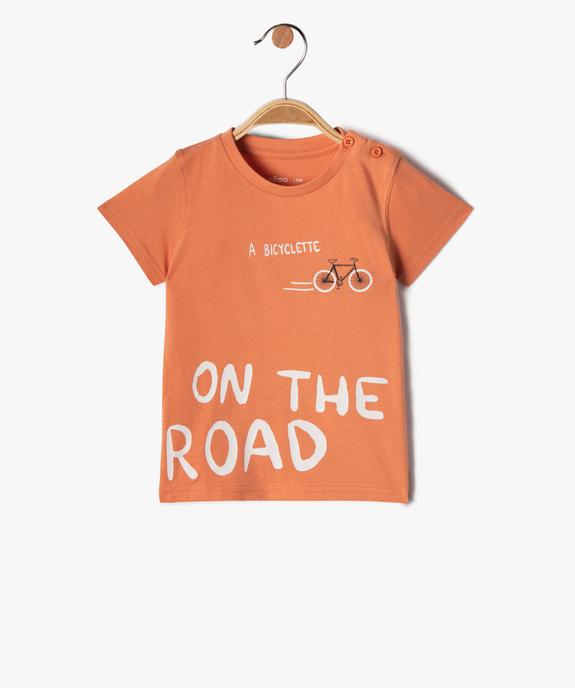 Tee-shirt bébé garçon à manches courtes et motif vue1 - GEMO(BEBE DEBT) - GEMO