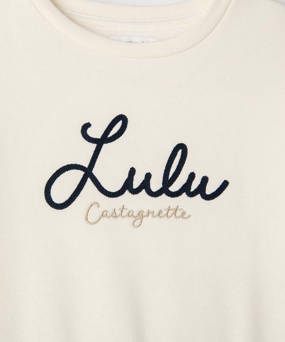 Robe bicolore avec inscription brodée fille - LuluCastagnette vue3 - LULUCASTAGNETTE - GEMO