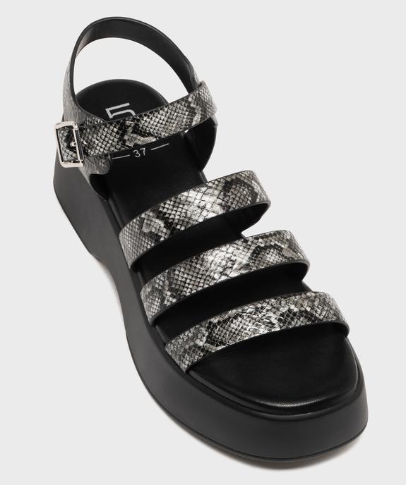 Sandales multibrides à semelle plateforme femme vue5 - 5 MILES - GEMO