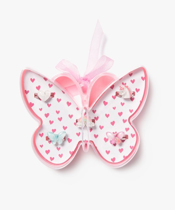 Bagues fille dans coffret papillon (coffret de 5) vue1 - GEMO (ACCESS) - GEMO