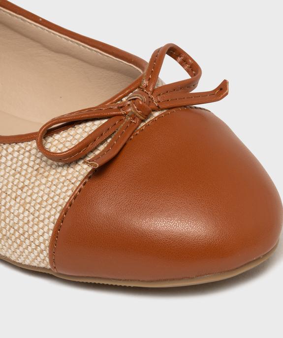 Ballerines en toile et cuir imitation femme - Valentina Baldano vue6 - VALENTINA BALDA - GEMO