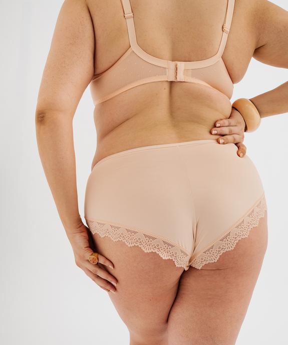 Shorty en microfibre et dentelle femme grande taille (lot de 2) vue2 - GEMO(HOMWR FEM) - GEMO