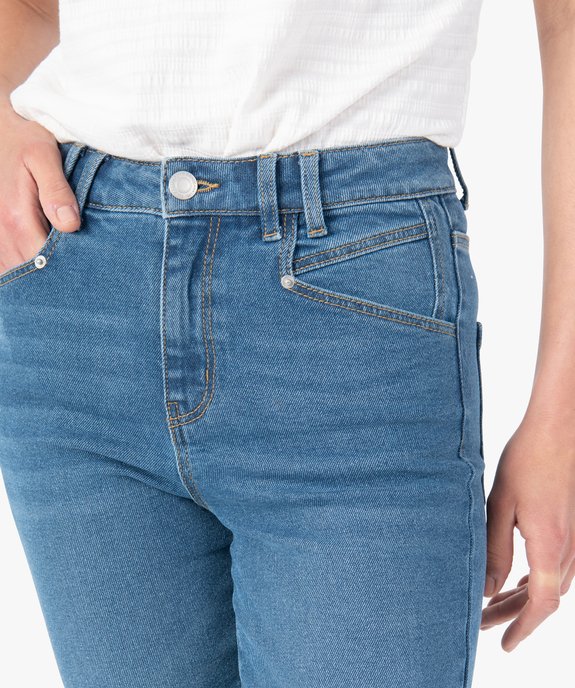 Jean femme coupe Straight taille haute longueur 7/8ème vue2 - GEMO 4G FEMME - GEMO