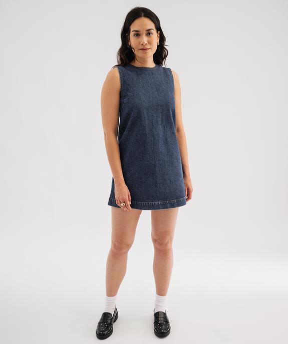 Robe en jean forme chasuble femme - LuluCastagnette vue1 - LULU CASTAGNETTE G4G D - GEMO