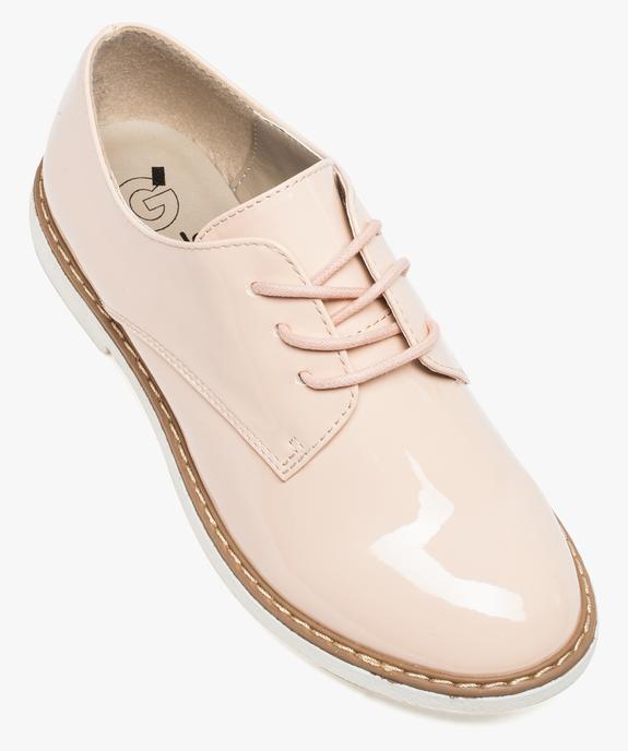 Derbies fille vernis à semelle blanche vue5 - GEMO (ENFANT) - GEMO