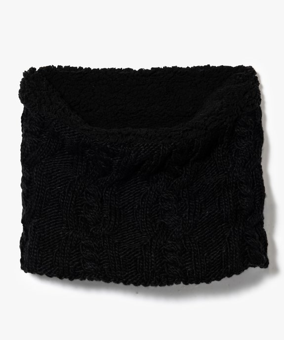 Echarpe snood en maille torsadée et polaire pour femme vue2 - GEMO (ACCESS) - GEMO