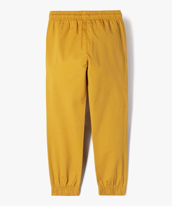 Pantalon jogger en twill de coton taille élastique garçon vue4 - GEMO (ENFANT) - GEMO