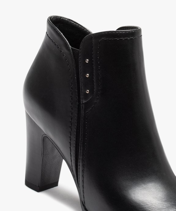 Boots femme unies à talon haut avec détails perles vue6 - GEMO(URBAIN) - GEMO