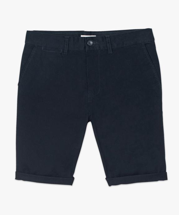 Bermuda homme en toile extensible 5 poches coupe chino vue3 - GEMO (HOMME) - GEMO