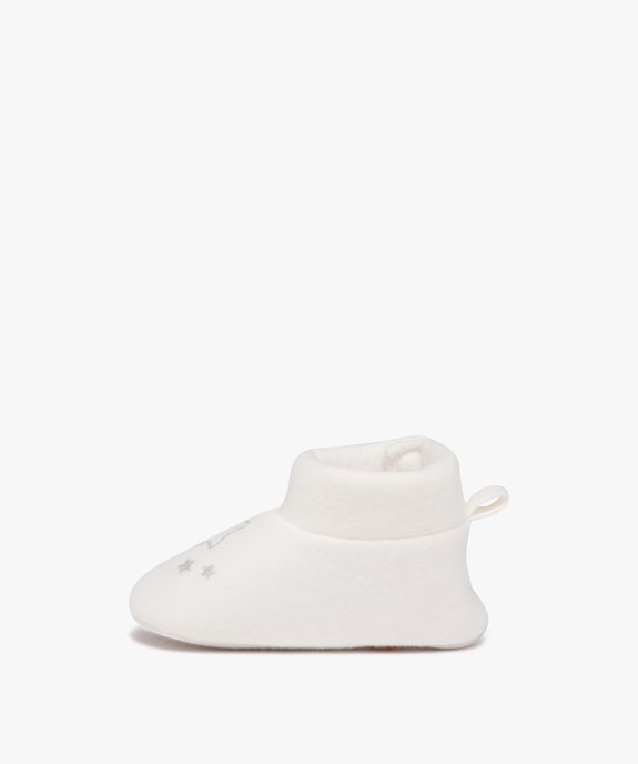 Chaussons de naissance bébé fille à scratch imprimés étoile filante vue3 - GEMO(BB COUCHE) - GEMO