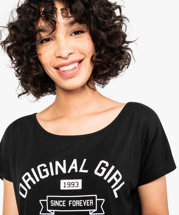 Tee-shirt femme loose imprimé  vue2 - GEMO(FEMME PAP) - GEMO