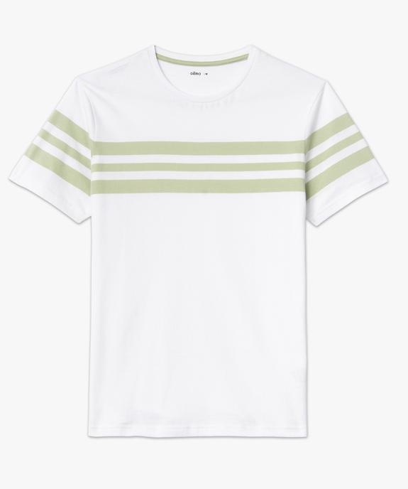 Tee-shirt homme rayé à manches courtes vue4 - GEMO (HOMME) - GEMO