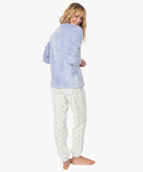 Pyjama femme chaud et douillet imprimé animal polaire vue3 - GEMO(HOMWR FEM) - GEMO