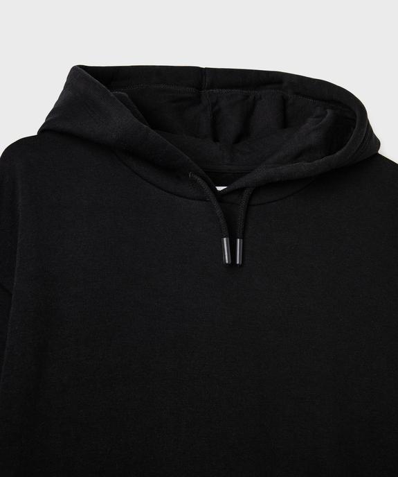 Sweat à capuche en molleton uni fille vue2 - GEMO 4G FILLE - GEMO