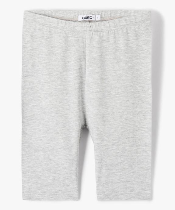 Legging court cycliste uni fille vue4 - GEMO 4G FILLE - GEMO