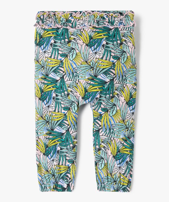 Pantalon bébé fille en maille avec ceinture fantaisie vue3 - GEMO(BEBE DEBT) - GEMO