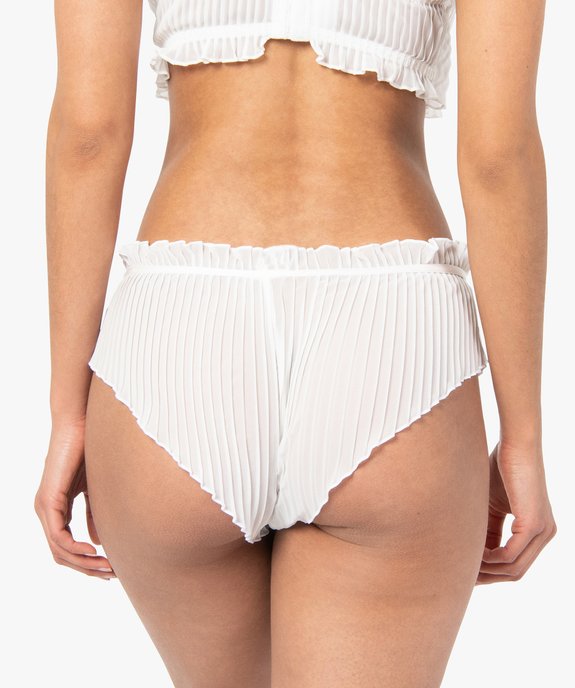 Culotte femme en voile plissé vue2 - GEMO(HOMWR FEM) - GEMO