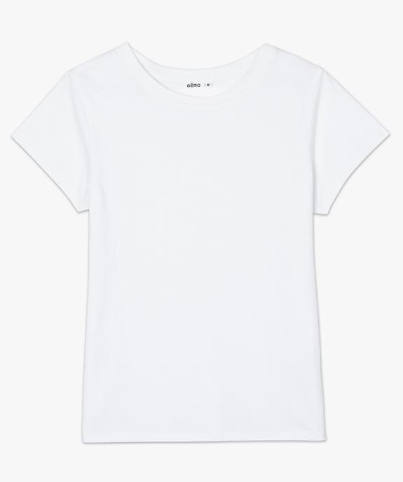 Tee-shirt femme à manches courtes et col rond vue4 - GEMO 4G FEMME - GEMO