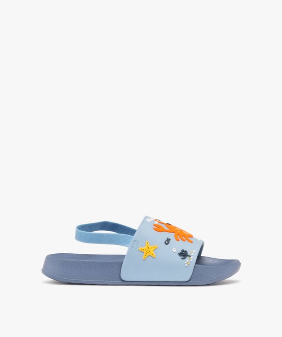 Mules de piscine à motifs marins garçon vue1 - GEMO (PLAGE) - GEMO