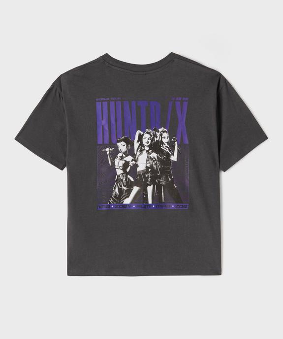 Tee-shirt manches courtes avec motif devant et dos fille - K-Pop Demon Hunters vue3 - KPOP DEMON HUNTERS - GEMO