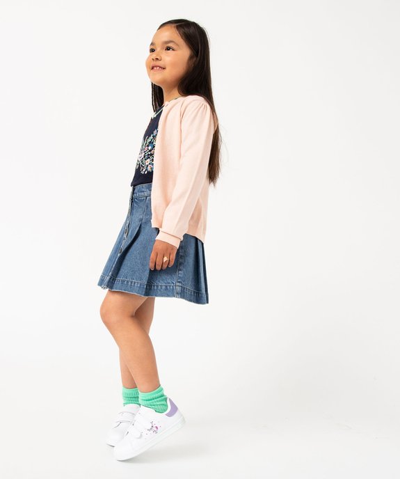 Jupe en jean plissée fille vue5 - GEMO 4G FILLE - GEMO