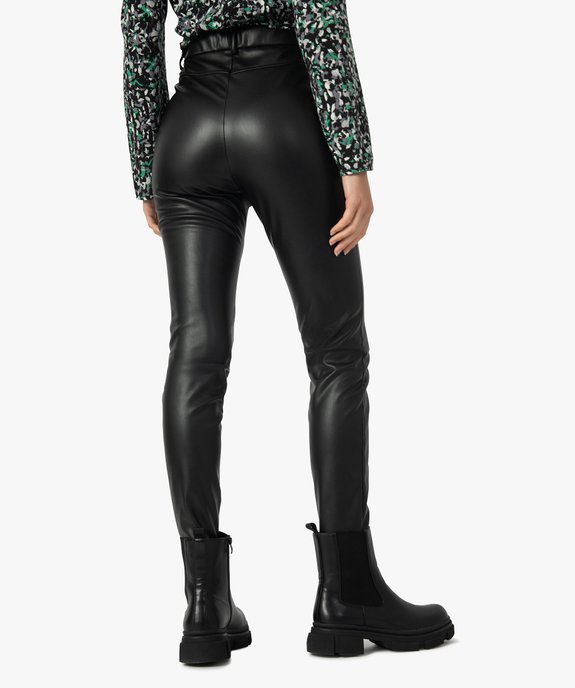 Pantalon femme taille haute en synthétique esprit rock vue3 - GEMO(FEMME PAP) - GEMO