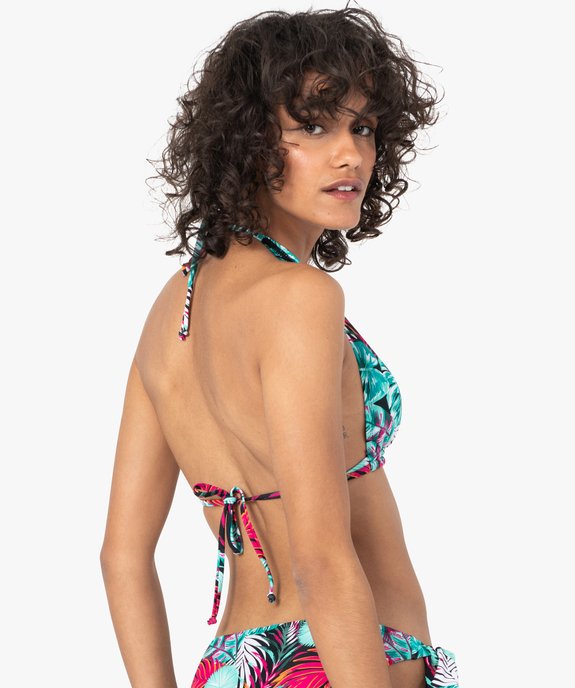 Haut de maillot de bain femme forme triangle vue2 - GEMO 4G FEMME - GEMO
