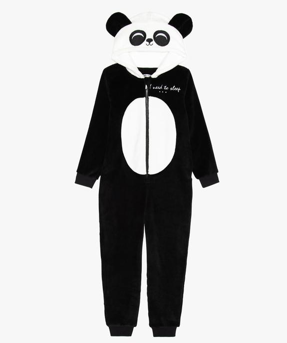 Combinaison-pyjama garçon en matière peluche à tête de panda vue1 - GEMO (ENFANT) - GEMO
