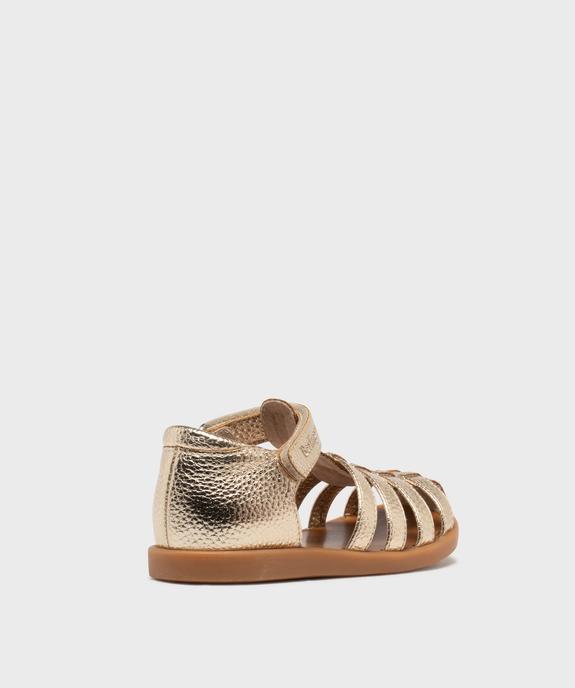 Sandales métallisées à talon et bout fermés fille - Berlingot by Pom d'Api vue4 - BERLINGOT BY POM D'API (M) - GEMO