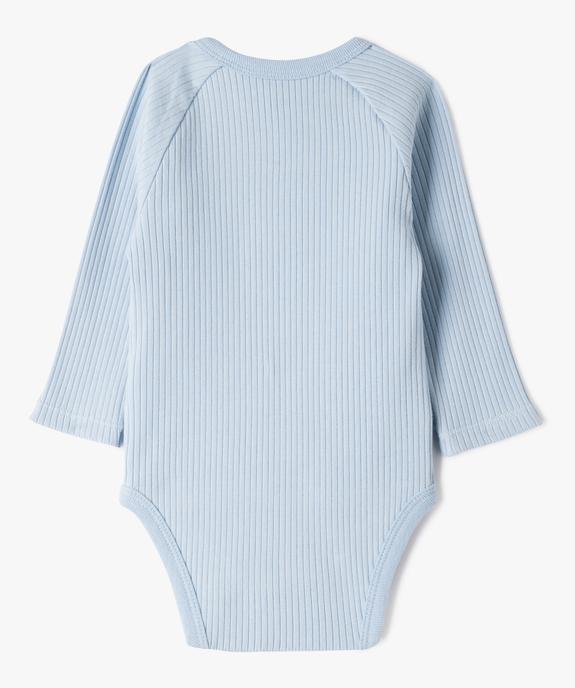 Bodies à manches longues fermeture croisée bébé (lot de 2) vue4 - GEMO 4G BEBE - GEMO