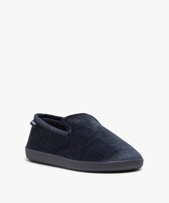 Chaussons homme style charentaises à carreaux - Isotoner vue2 - ISOTONER - GEMO
