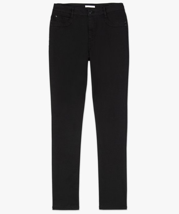 Pantalon femme regular taille haute en stretch vue4 - GEMO(FEMME PAP) - GEMO