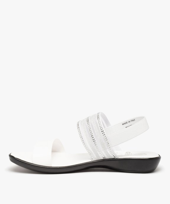 Sandales femme à brides élastiques ornées de strass vue3 - GEMO (CASUAL) - GEMO