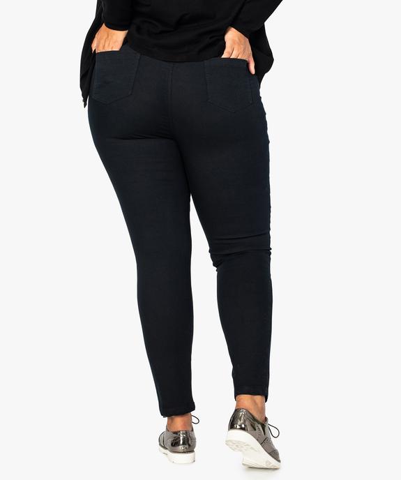 Pantalon femme uni à taille élastiquée 2 poches vue3 - GEMO (G TAILLE) - GEMO