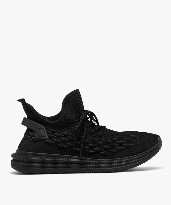 Baskets à lacets d'une pièce en mesh texturé homme vue1 - 5 MILES - GEMO
