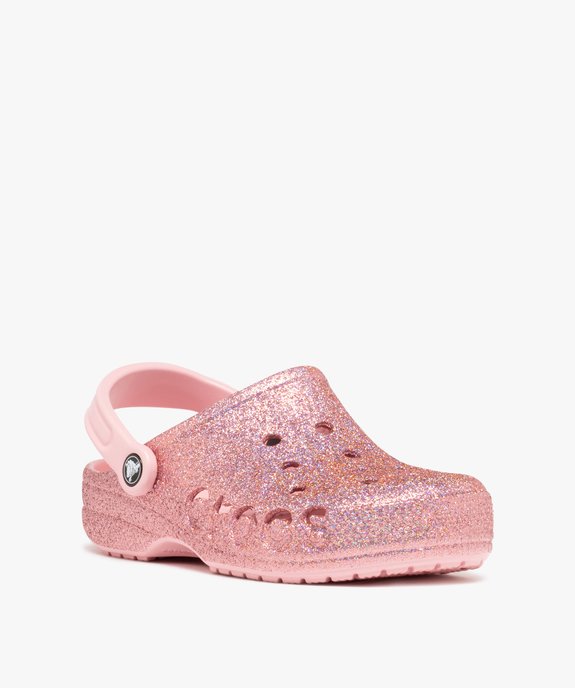 Sabots souples femme dessus perforé à paillettes Baya Glisser - Crocs vue2 - CROCS - GEMO