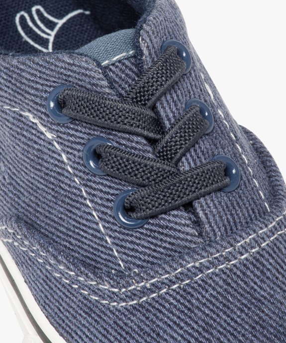 Baskets bébé garçon en toile denim avec lacets élastiques vue7 - GEMO 4G BEBE - GEMO