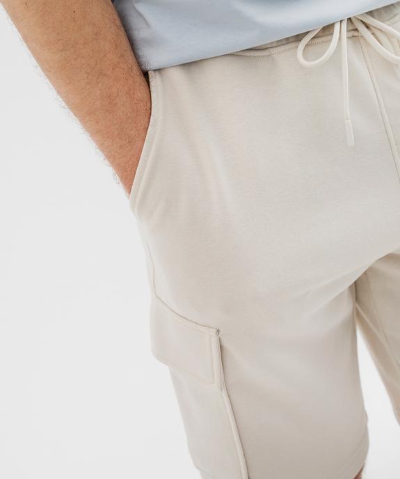 Bermuda en maille French Terry coupe cargo homme vue2 - GEMO 4G HOMME - GEMO