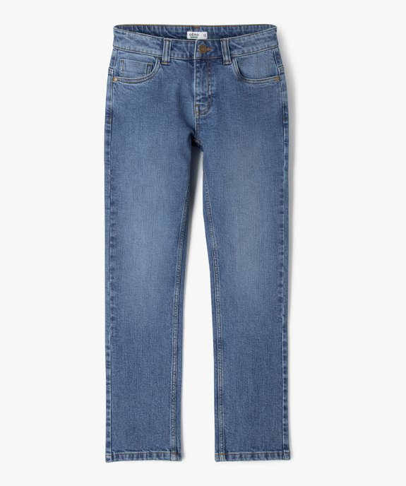 Jean regular à taille ajustable en coton stretch garçon vue6 - GEMO 4G GARCON - GEMO