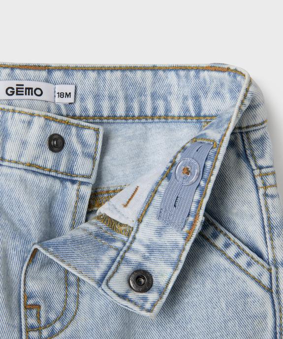 Short en jean avec taille ajustable bébé garçon vue2 - GEMO(BEBE DEBT) - GEMO